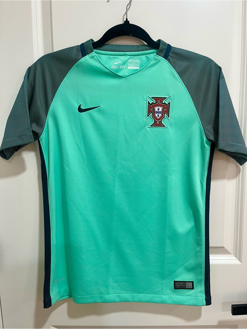 Nike Kids Teal & Dark Gray Portugal Training Jersey